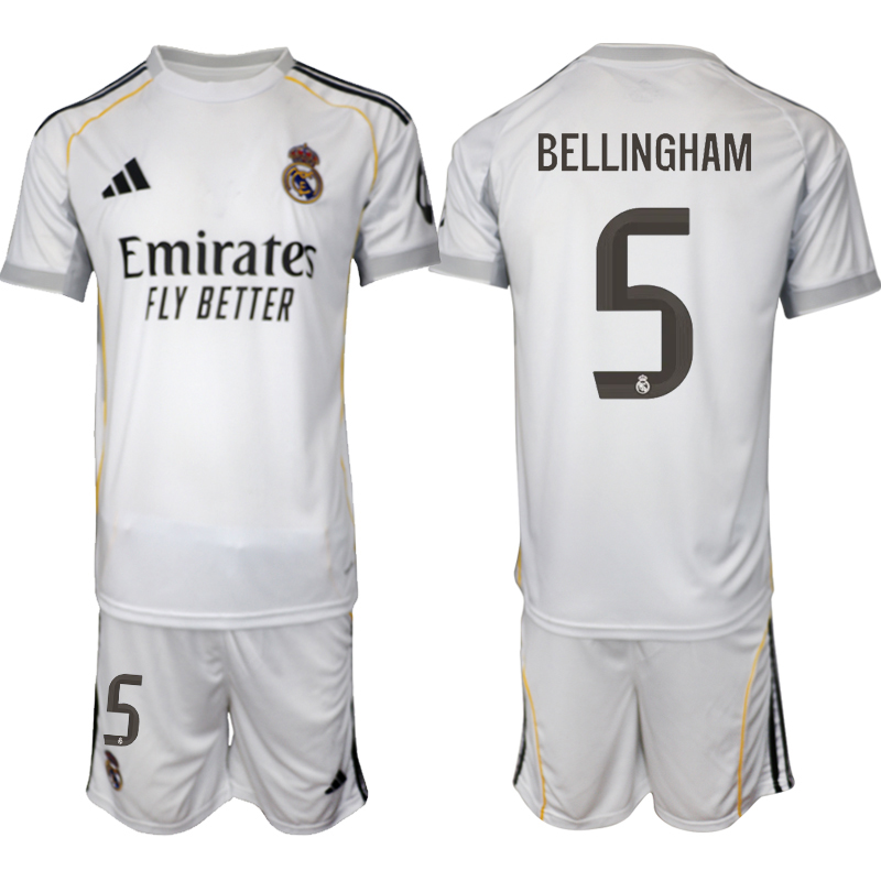 Men 2025-2026 Club Real Madrid home white #5 Soccer Jersey 01->real madrid jersey->Soccer Club Jersey